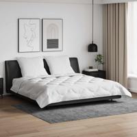 VidaXL Zomer dekbed met kussen 3 pcs wit microfibre