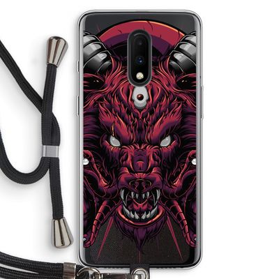 Hell Hound and Serpents: OnePlus 7 Transparant Hoesje met koord