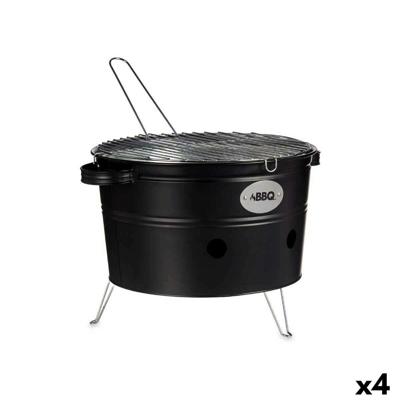 Barbecue Draagbare La Dehesa Ijzer Zink 35 x 21 x 42 cm (4 Stuks)