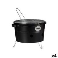 Barbecue Draagbare La Dehesa Ijzer Zink 35 x 21 x 42 cm (4 Stuks)