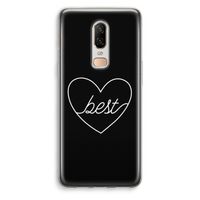 Best heart black: OnePlus 6 Transparant Hoesje