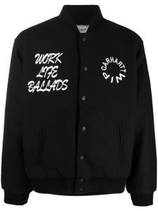 Carhartt WIP veste bomber Work Varsity à broderies - Noir