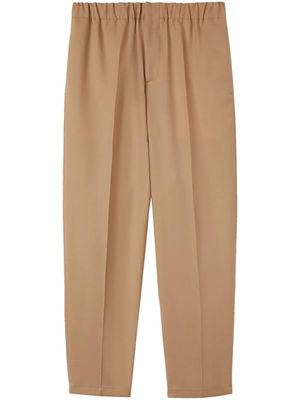 Jil Sander pantalon fuselé à taille élastiquée - Marron