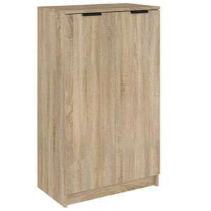 vidaXL Schoenenkast 59x35x100 cm bewerkt hout sonoma eikenkleurig