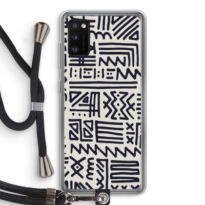 Marrakech print: Samsung Galaxy A41 Transparant Hoesje met koord