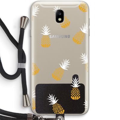Ananasjes: Samsung Galaxy J7 (2017) Transparant Hoesje met koord