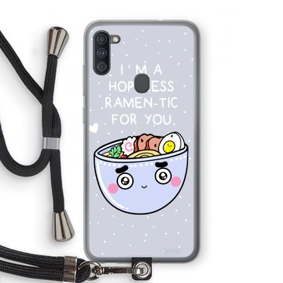 I'm A Hopeless Ramen-Tic For You: Samsung Galaxy A11 Transparant Hoesje met koord