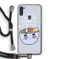 I'm A Hopeless Ramen-Tic For You: Samsung Galaxy A11 Transparant Hoesje met koord