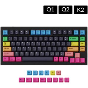 JM-50 OEM Dye-Sub PBT Keycap Set - Rainbow Keycaps