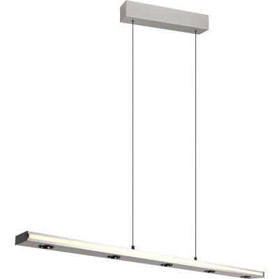LED Hanglamp - Trion Agam - 41.5W - Aanpasbare Kleur - Dimbaar - Geheugenfunctie - Rechthoek - Mat Nikkel - Metaal