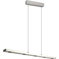 LED Hanglamp - Trion Agam - 41.5W - Aanpasbare Kleur - Dimbaar - Geheugenfunctie - Rechthoek - Mat Nikkel - Metaal