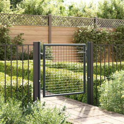 VidaXL Gaaspoort 100x125 cm gegalvaniseerd staal grijs