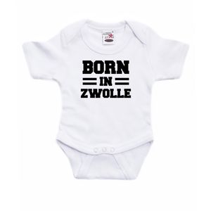Born in Zwolle cadeau baby rompertje wit jongen/meisje