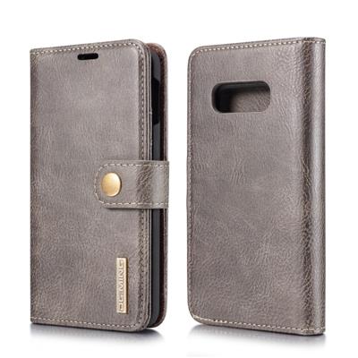 Dg. MING Crazy Horse textuur Flip afneembare magnetische lederen case voor Galaxy S10 E met houder & kaartsleuven & portemonnee (grijs)