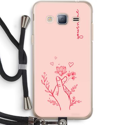 Giving Flowers: Samsung Galaxy J3 (2016) Transparant Hoesje met koord