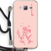 Giving Flowers: Samsung Galaxy J3 (2016) Transparant Hoesje met koord