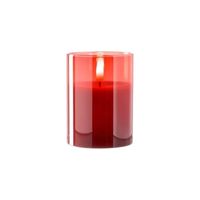 Leonardo Autentico Kaars 10 x 8 cm met ledverlichting rood