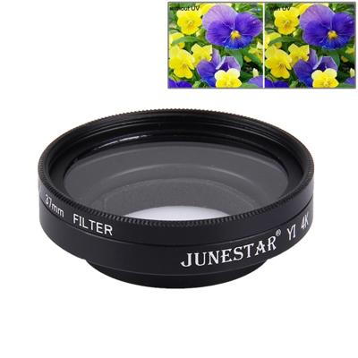 JUNESTAR voor Xiaomi Xiaoyi Yi II 4K Sport actie Camera Proffesional 37mm UV Filter + Lens beschermings Cap