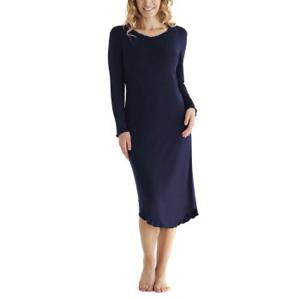 Damella Bamboo Plain Long Sleeve Nightdress