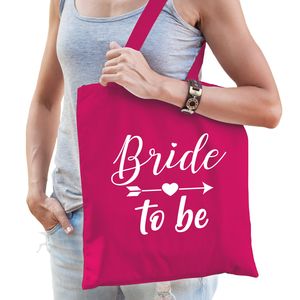 1x Bride to be vrijgezellenfeest tasje roze dames   -