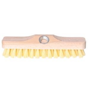 Buemag luiwagen schrobborstel/schrobber - hout - met steelhouder - 22 cm - Badkamer borstels