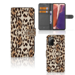 Samsung Galaxy Note 20 Telefoonhoesje met Pasjes Leopard