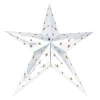 Decoratie kerstster - lampion - zilver - 60 cm - kerstversiering   - - thumbnail