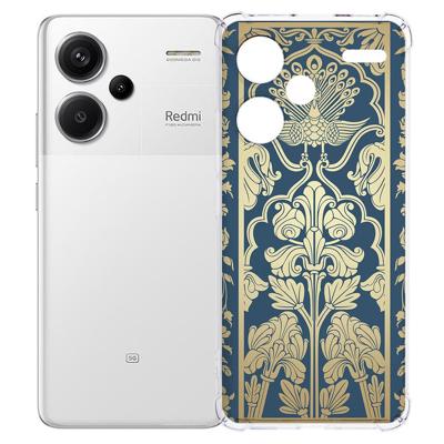 Xiaomi Redmi 13 Pro Plus Hoesje - Beige Flowers TPU Antishock