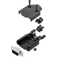 TRU COMPONENTS TCDTPKP09HDP15K 7709052 D-sub male connectorset 180 ° Aantal polen: 15 Soldeerkelk 1 stuk(s)