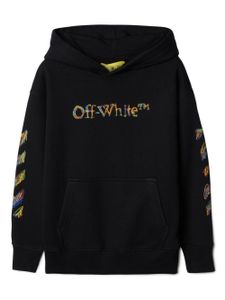 Off-White Kids Logo Sketch cotton hoodie - Noir