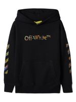 Off-White Kids hoodie en coton à logo imprimé - Noir - thumbnail