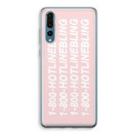 Hotline bling pink: Huawei P20 Pro Transparant Hoesje