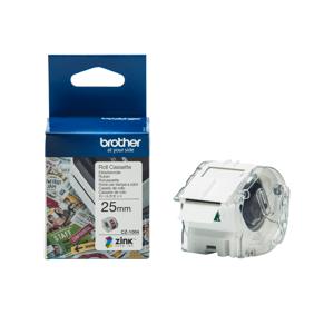 Brother CZ1004 Rol met etiketten 25 mm x 5 m Papier Wit 1 stuk(s) Permanent hechtend Gekleurde etikettenrol