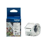 Brother Rol met etiketten 25 mm x 5 m Papier Wit 1 stuk(s) Permanent hechtend CZ1004 Gekleurde etikettenrol