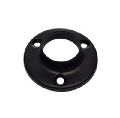 Zwarte kunststof muurflens Ø25 mm - per stuk Zwarte kunststof muurflens Ø25 mm - per stuk