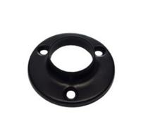 Zwarte kunststof muurflens Ø25 mm - per stuk