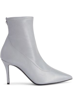 Giuseppe Zanotti bottines Mirea 90mm en cuir - Gris