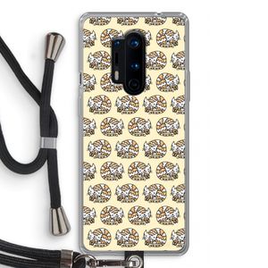 Slapende poes: OnePlus 8 Pro Transparant Hoesje met koord