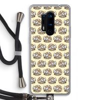 Slapende poes: OnePlus 8 Pro Transparant Hoesje met koord