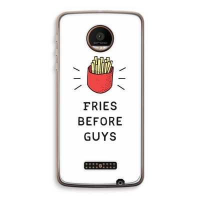 Fries before guys: Motorola Moto Z Force Transparant Hoesje