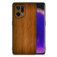 OPPO Find X5 Houten Print Telefoonhoesje Donker Hout