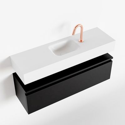 Toiletmeubel Mondiaz Andor | 100 cm | Meubelkleur Urban | Lex vrijhangend wastafel Talc Midden | 1 kraangat