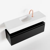 Toiletmeubel Mondiaz Andor | 100 cm | Meubelkleur Urban | Lex vrijhangend wastafel Talc Midden | 1 kraangat
