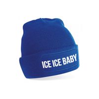 Ice ice baby muts unisex one size - blauw