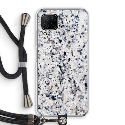 Gespikkelde marmer: Huawei P40 Lite Transparant Hoesje met koord