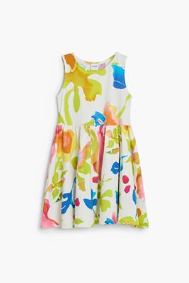 Mouwloze bloemenjurk - WHITE - 5/6