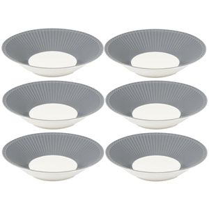 6x GreenGate Pastabord Alice stone grey Ø23cm - Set van 6 Stuks