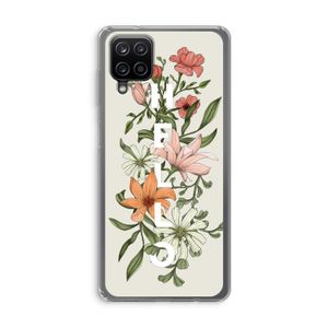 Hello bloemen: Samsung Galaxy A12 Transparant Hoesje