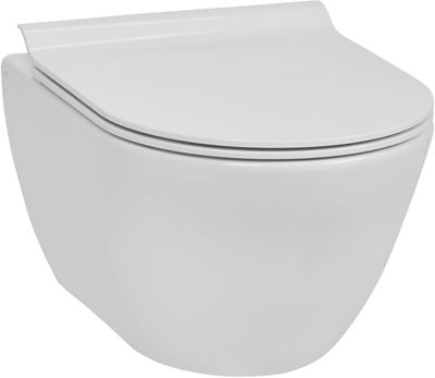 Ben Segno 2.0 compact hangtoilet met Free flush en Xtra glaze+ incl. slimseat toiletbril glanzend wit