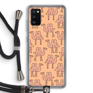 Kameel: Samsung Galaxy A41 Transparant Hoesje met koord